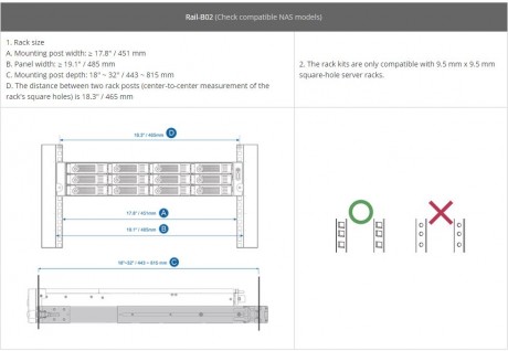 QNAP RAIL-B02 RACK TİPİ MODEL İÇİN RAY TAKIMI (RESMİ DİSTRİBÜTÖR GARANTİLİ)